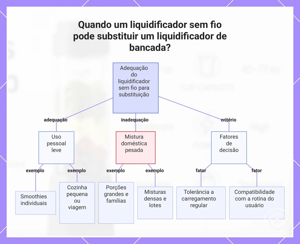 Quando um liquidificador sem fio pode substituir um liquidificador de bancada?