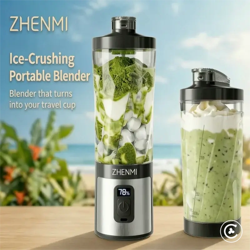 Smoothie ve shake için 600ML kapasiteli portatif buz kırıcı blender