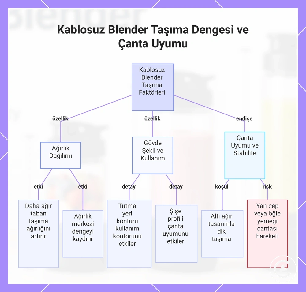 Kablosuz Blender Taşıma Dengesi ve Çanta Uyumu