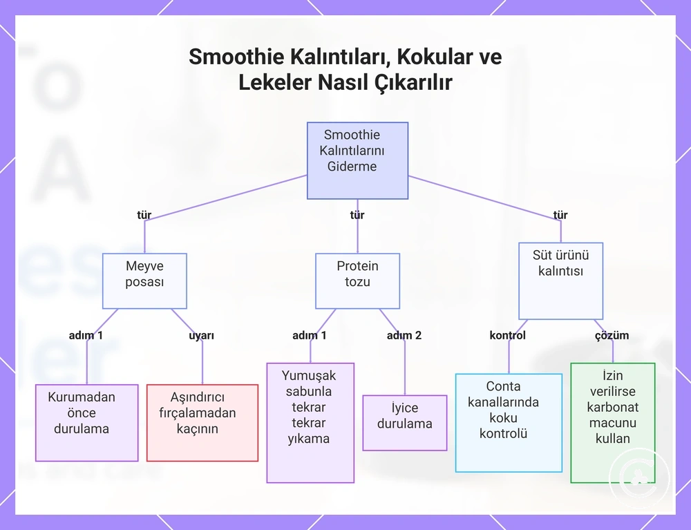 Smoothie Kalıntıları, Kokular ve Lekeler Nasıl Çıkarılır